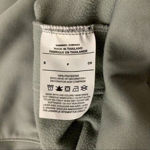 Nike Gray Zip Up Sweater Small Unisex Streetwear Athletic Sportswear Layer - Picture 5 of 6